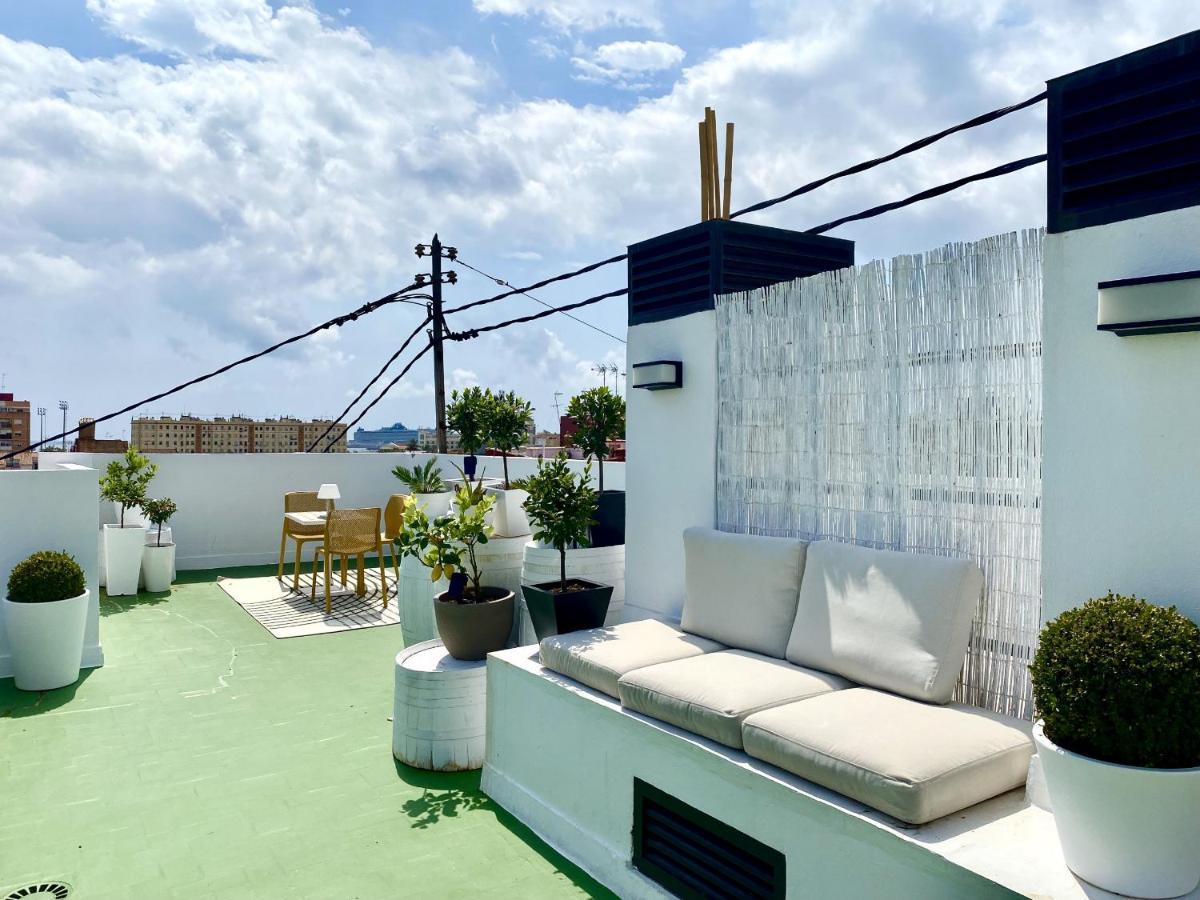 Acogedor Estudio A Metros De La Playa, Con Zonas Comunes Y Terraza 3B Валенсия Екстериор снимка